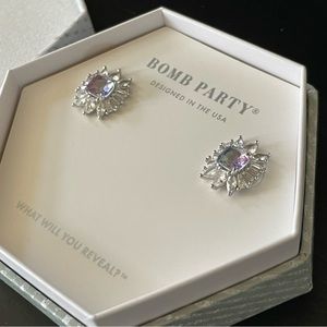 BP Bi-Color Alexandrite Sterling Silver Studs